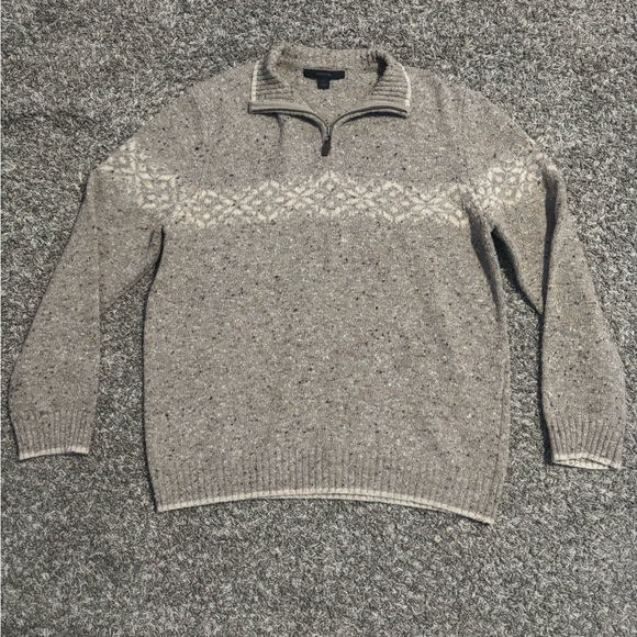 Express Speckled Gray Cowl Neck Sweater - Picture 1 of 6